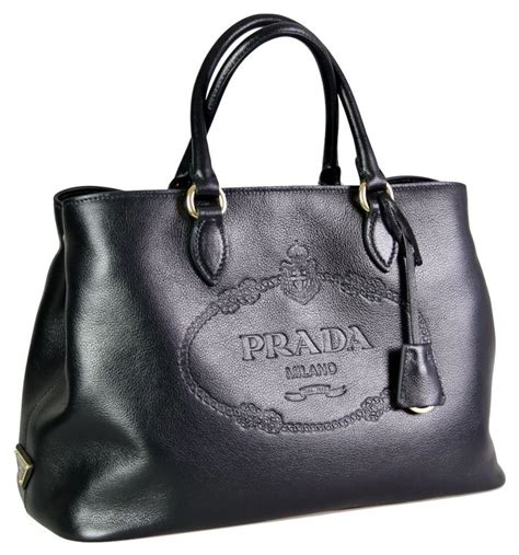 prada black shoulder bag leather|prada leather bag women black.